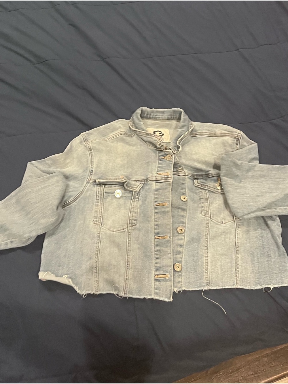 Guess Light Wash Denim Jean Jacket - Light Blue